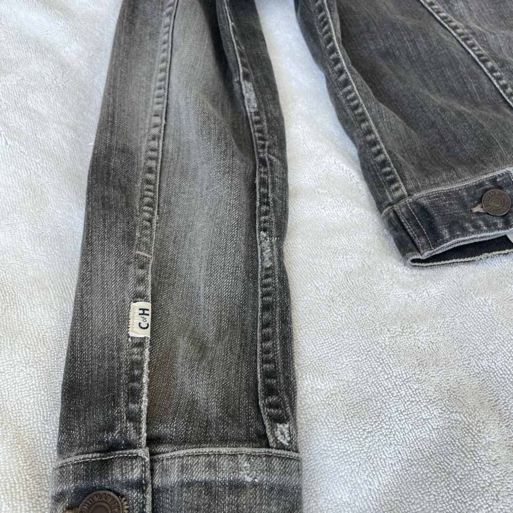 Citizens of Humanity Jean Jacket / black gray distressed classic fitted lovely S - Picture 13 of 16